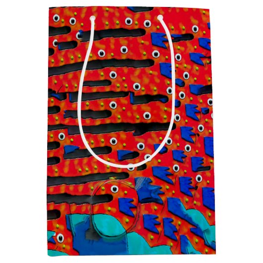 Sac Cadeau Moyen Oeil de poisson Abstrait (Devant)