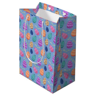 Sac Cadeau Moyen Œufs de Pâques Motif Sans Couture