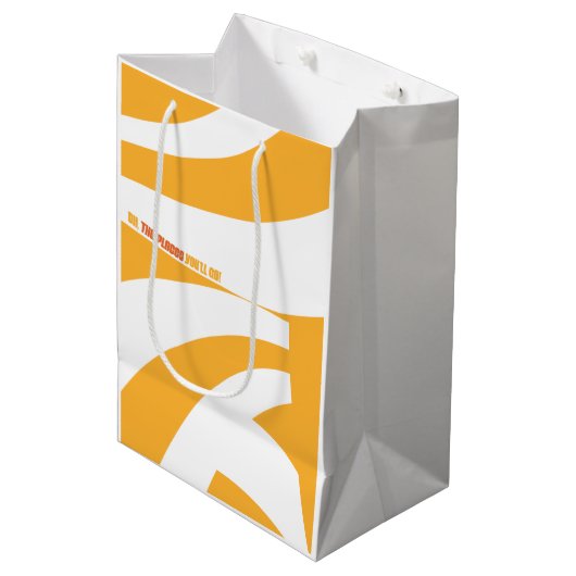 Sac Cadeau Moyen Oh, Les Endroits Où Tu Vas Aller ! Orange Swirls (Devant Angle)