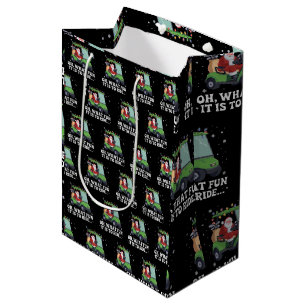 Sac Cadeau Moyen Oh, quel plaisir de monter au golf de Noël de Sant