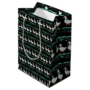 Sac Cadeau Moyen Oie de Noël Oie drôle Amateur de Noël