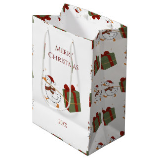 Sac Cadeau Moyen Oie voleuse de cadeaux personnalisée Noël
