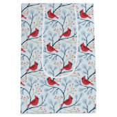 Sac Cadeau Moyen Oiseau cardinal rouge d'hiver (Dos)