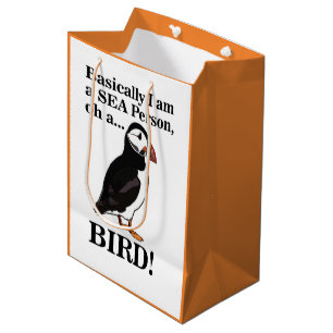 Sac Cadeau Moyen Oiseau de mer Puffin Anniversaire amusant