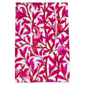 Sac Cadeau Moyen Oiseau et grenade Art Nouveau, rose Fuchsia (Dos)