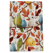 Sac Cadeau Moyen Oiseaux Drôle (Bois De Printemps) (Devant)