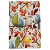 Sac Cadeau Moyen Oiseaux Drôle (Bois De Printemps) (Dos)