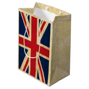 Sac Cadeau Moyen Old Vintage Grunge United Kingdom Flag Union