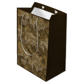 Sac Cadeau Moyen Olive Abstrait (Dos Angle)