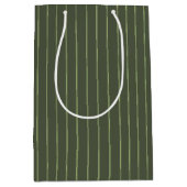 Sac Cadeau Moyen Olive Pinstripes (Devant)