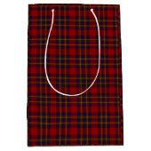 Sac Cadeau Moyen Oliver tartan rouge jaune bleu plaid (Devant)