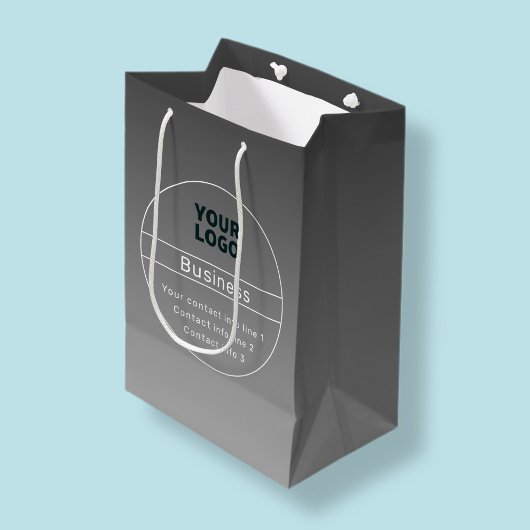 Sac Cadeau Moyen Ombre Gris foncé & Coordonnées professionnelles et