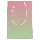 Sac Cadeau Moyen Ombre rose et vert (Devant)