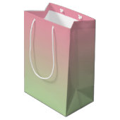 Sac Cadeau Moyen Ombre rose et vert (Dos Angle)