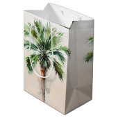 Sac Cadeau Moyen Ombre tropicale de palmier (Dos Angle)