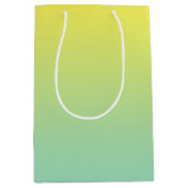 Sac Cadeau Moyen Ombre vert et jaune (Devant)