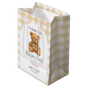 Sac Cadeau Moyen On peut attendre le Baby shower Teddy