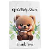 Sac Cadeau Moyen On peut Bearly Wait Baby shower doux ours en peluc (Devant)