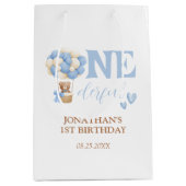 Sac Cadeau Moyen Onederder Bear Hot Air Balloon 1er anniversaire (Devant)