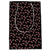 Sac Cadeau Moyen Oodles of Poodles (Rose on Black) (Devant)