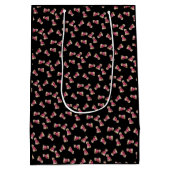 Sac Cadeau Moyen Oodles of Poodles (Rose on Black) (Dos)