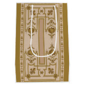 Sac Cadeau Moyen opulent imprimé baroque d'or (Dos)