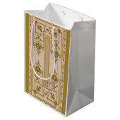 Sac Cadeau Moyen opulent imprimé baroque d'or (Dos Angle)