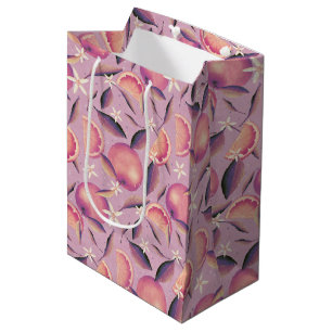 Sac Cadeau Moyen Orange Grove crépuscule motif élégant agrumes