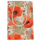 Sac Cadeau Moyen Orange Poppy Meadow (Devant)