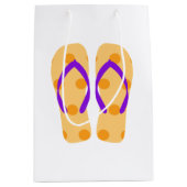 Sac Cadeau Moyen Orange Summer Beach Flip Flops Cadeau (Devant)