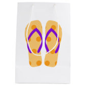 Sac Cadeau Moyen Orange Summer Beach Flip Flops Cadeau (Dos)