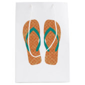 Sac Cadeau Moyen Orange Summer Beach Flip Flops Cadeau (Devant)