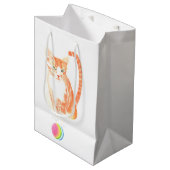 Sac Cadeau Moyen Orange Tabby (Devant Angle)