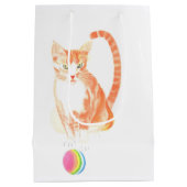 Sac Cadeau Moyen Orange Tabby (Dos)