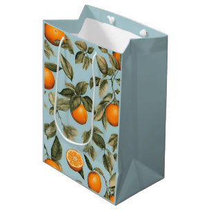 Sac Cadeau Moyen orange vintage