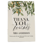 Sac Cadeau Moyen Orangerie d'agrumes rustiques merci professeur (Devant)