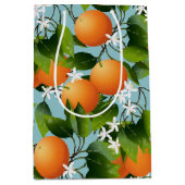 Sac Cadeau Moyen Oranges Agrumes Fruit Floral (Devant)