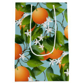 Sac Cadeau Moyen Oranges Agrumes Fruit Floral (Dos)