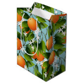 Sac Cadeau Moyen Oranges Agrumes Fruit Floral (Dos Angle)