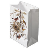 Sac Cadeau Moyen Orchard Oriole Birds avec Nest Audubon (Devant Angle)