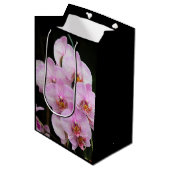 Sac Cadeau Moyen Orchidées roses (Devant Angle)