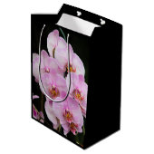 Sac Cadeau Moyen Orchidées roses (Dos Angle)