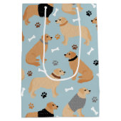 Sac Cadeau Moyen Os et pattes d'or (Dos)