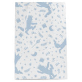 Sac Cadeau Moyen Où les choses sauvages Blue Floral (Devant)