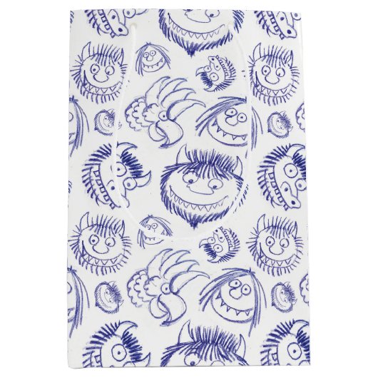 Sac Cadeau Moyen Où les choses sauvages sont Motif d'esquisse (Devant)