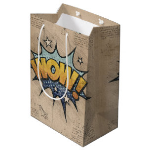 Sac Cadeau Moyen OUAH ! Livre de bande dessinée vintage Steampunk P