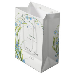 Sac Cadeau Moyen Oubliez-moi-pas la Fête des mariées