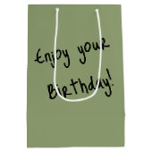 Sac Cadeau Moyen Ours avec bière d'anniversaire (Dos)