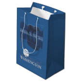 Sac Cadeau Moyen Ours dans le clair de lune - le Mont Saint Helens, (Dos Angle)