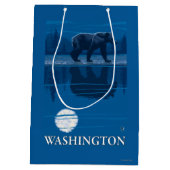 Sac Cadeau Moyen Ours dans le clair de lune - Washington (Dos)